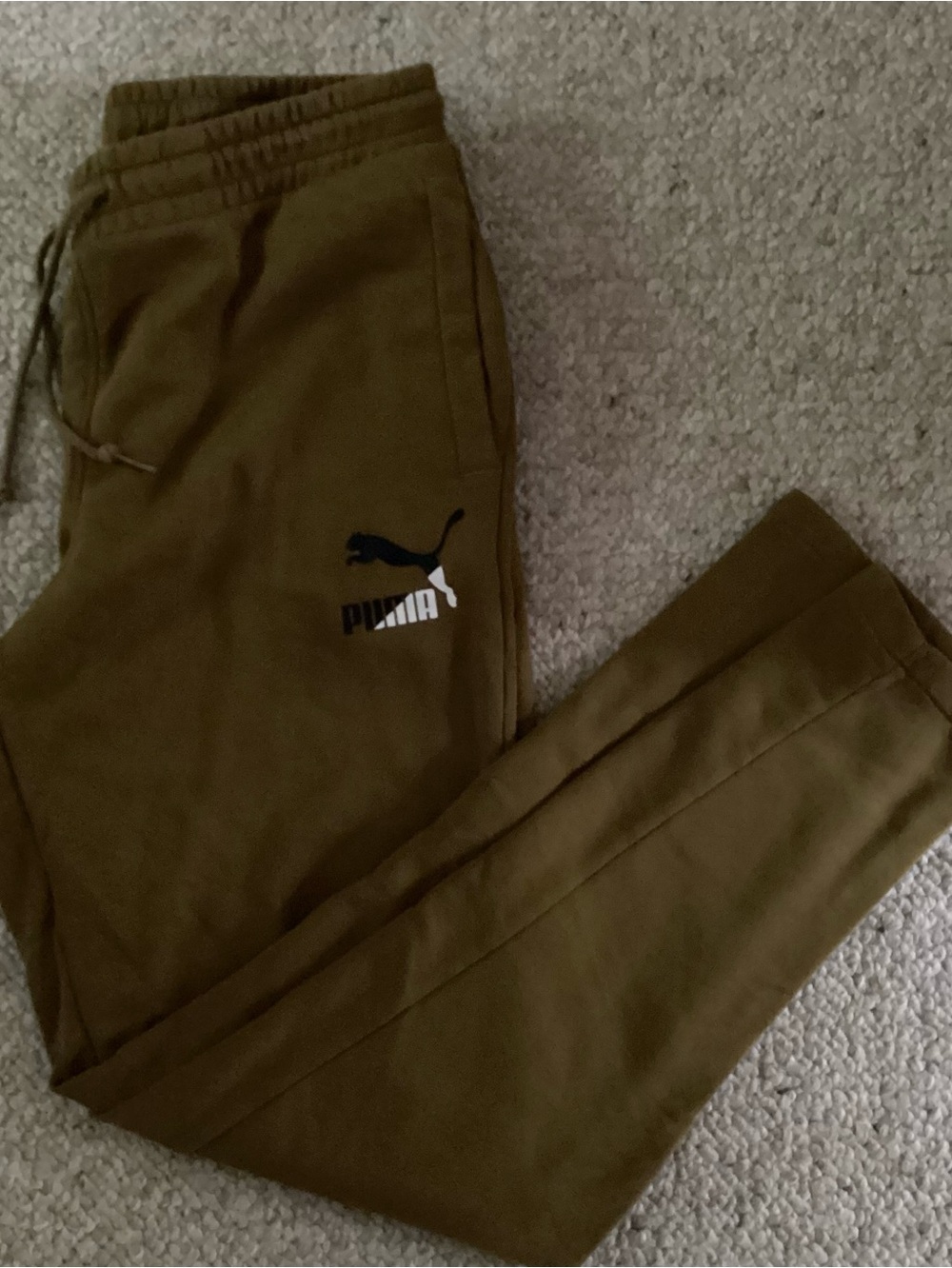 Puma Ladies Olive Green Athletic Activewear Jogging Sweatpants Size M